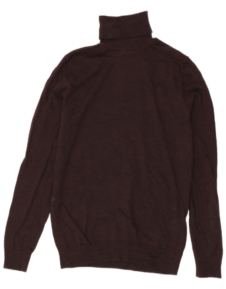 Maglione da uomo Reiss a collo alto in lana bordeaux media