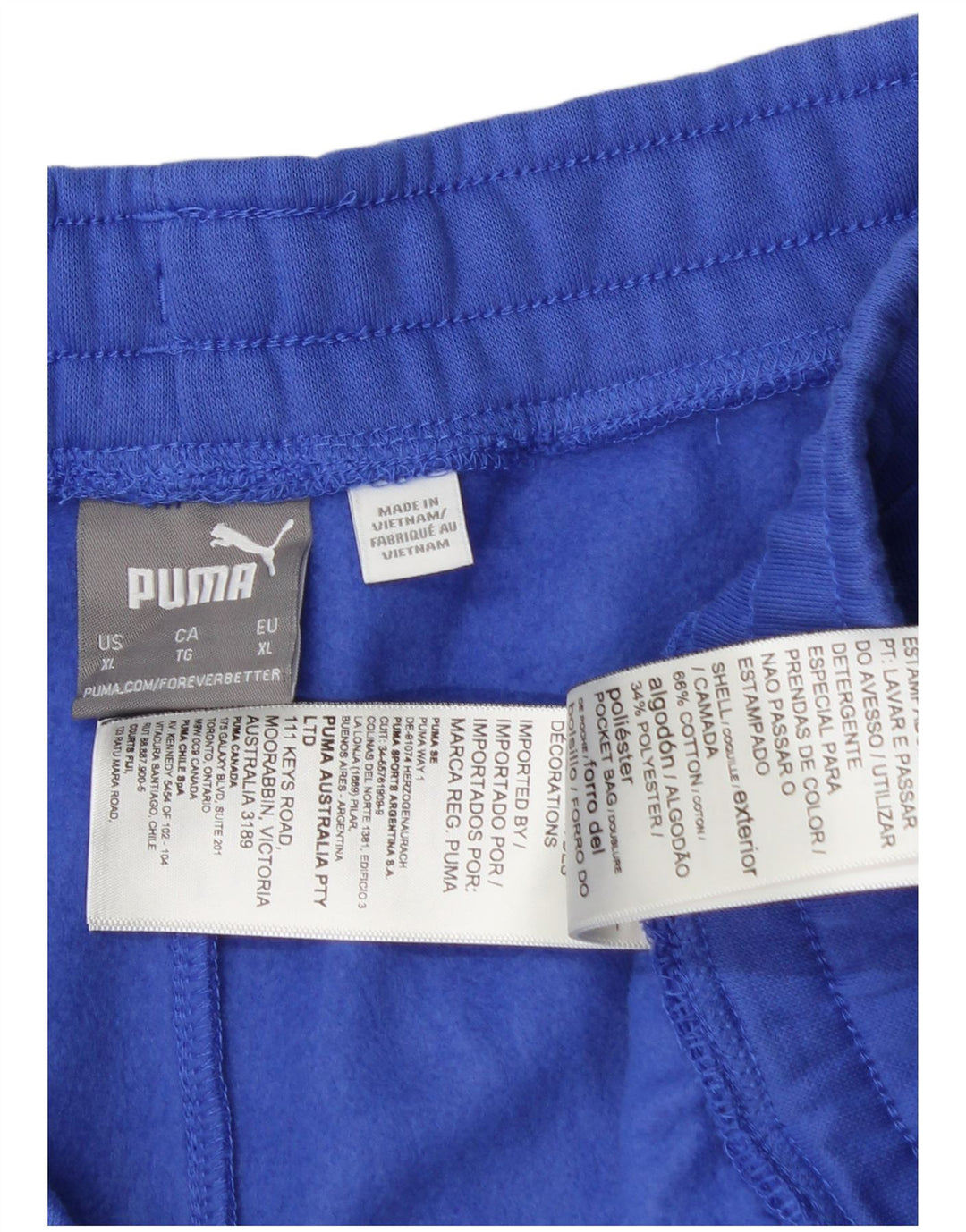Pantaloncini sportivi grafici PUMA da uomo XL in cotone blu