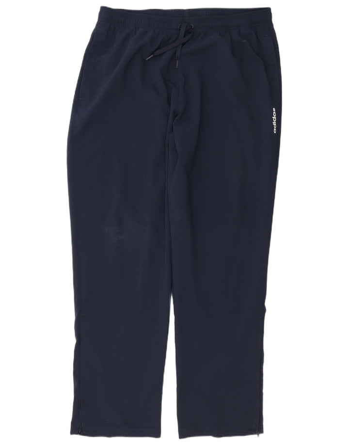 Pantaloni da tuta da uomo Adidas XL poliestere blu navy