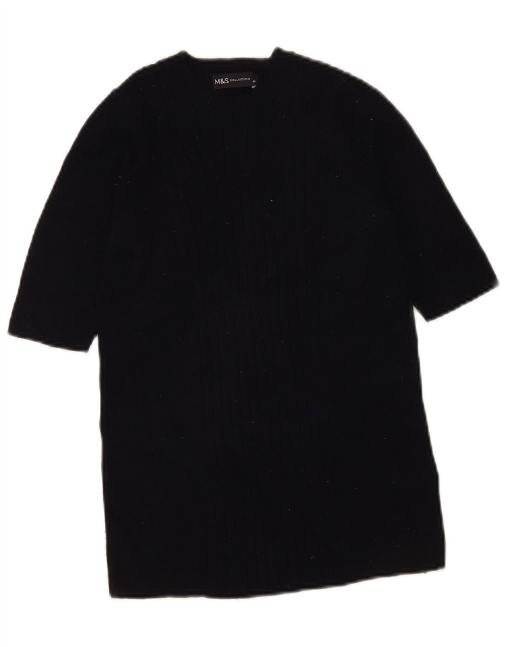 Maglione maglione con scollo a barca da donna Marks & Spencer UK 12 medio blu navy