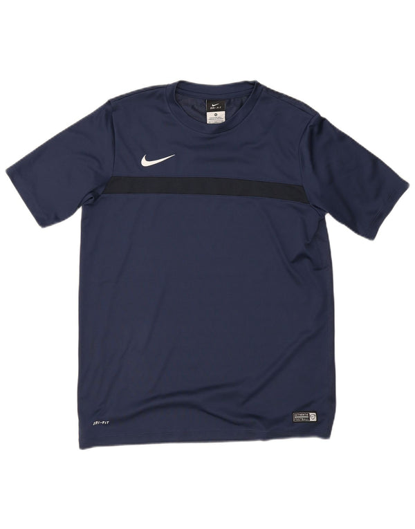 T-shirt da ragazzo Nike Dri Fit Top 13-14 anni XL Blu navy Colourblock