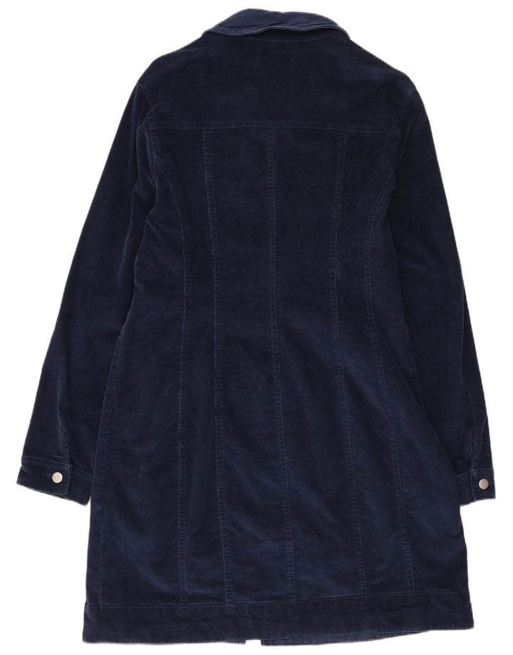 Cappotto da donna in velluto a coste Warehouse UK 14 grande cotone blu navy