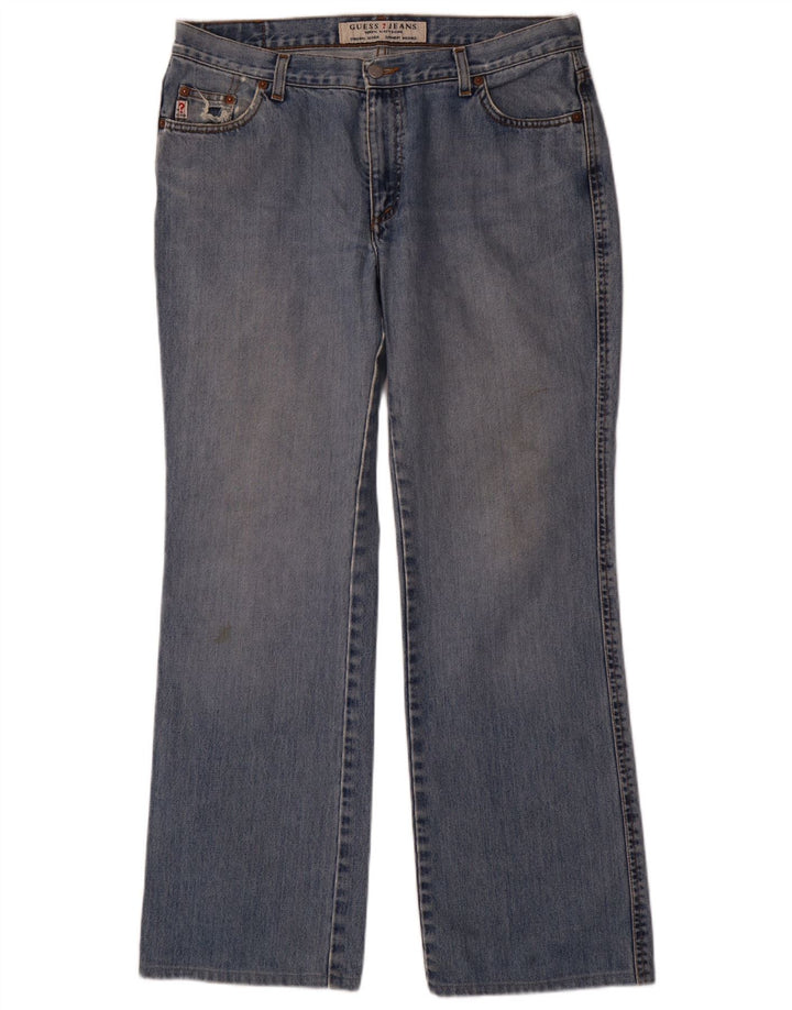 Jeans dritti invecchiati Guess da uomo W34 L31 Blu