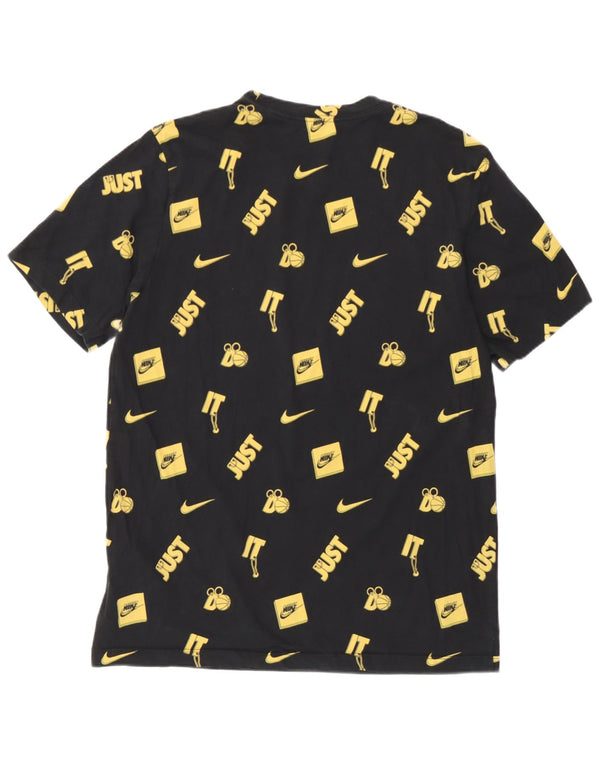 T-shirt grafica da uomo Nike Top in cotone geometrico nero medio
