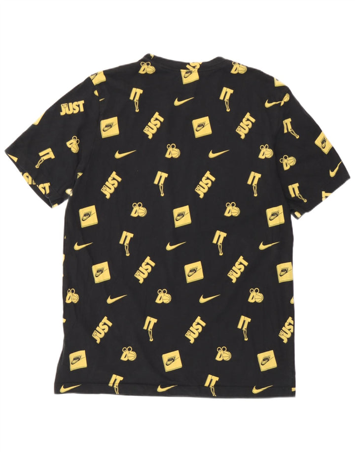 T-shirt grafica da uomo Nike Top in cotone geometrico nero medio