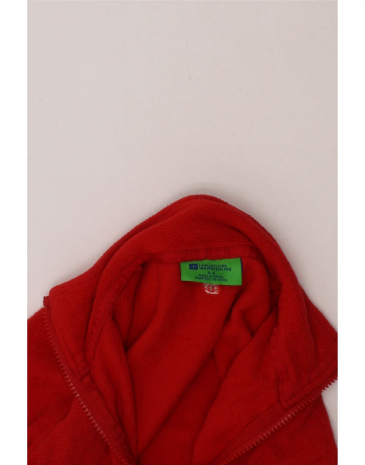 MOUNTAIN WAREHOUSE Boys Fleece Jacket 3-4 Years Red Polyester Vintage Mountain Warehouse and Second-Hand Mountain Warehouse from Messina Hembry 