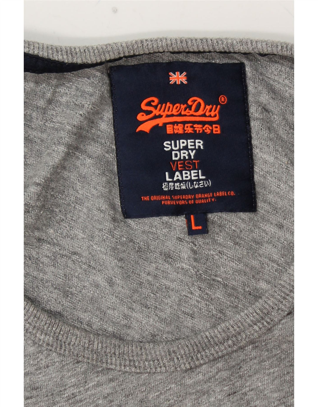 Canottiera grafica da uomo SUPERDRY grande color grigio