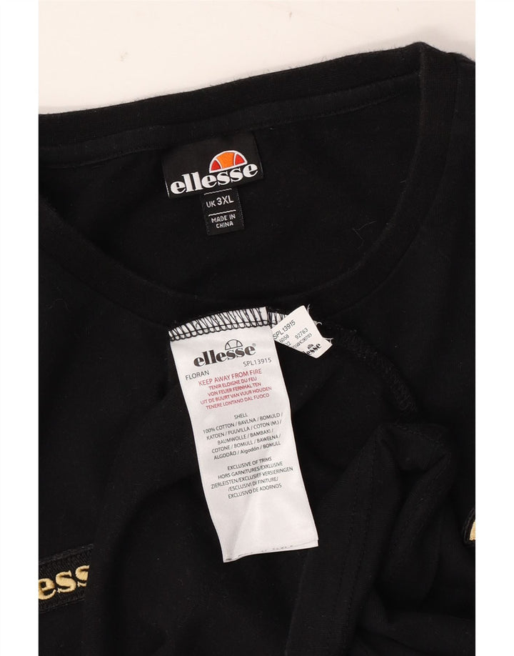 T-shirt da uomo ELLESSE Top 3XL cotone nero