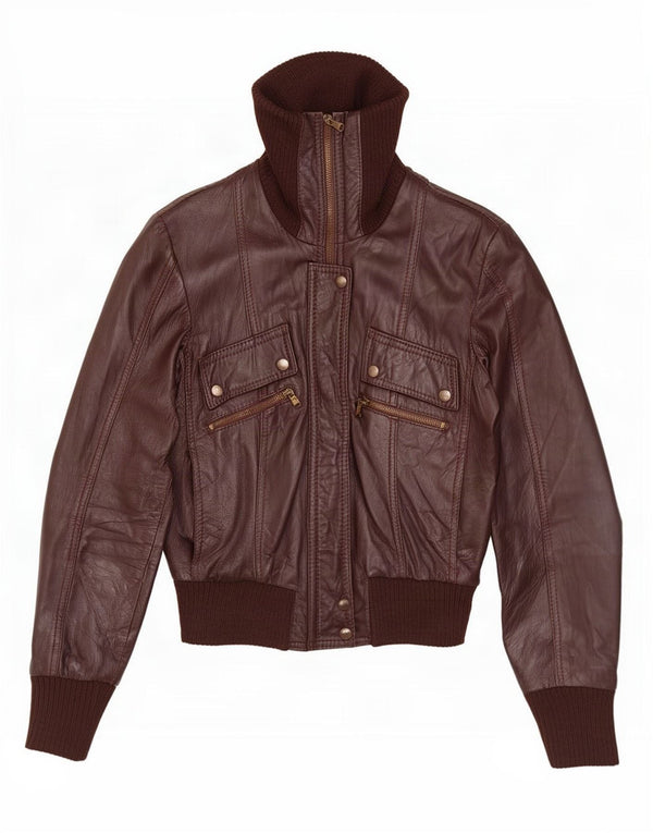 Giacca in pelle da uomo Together IT 44 Marrone medio