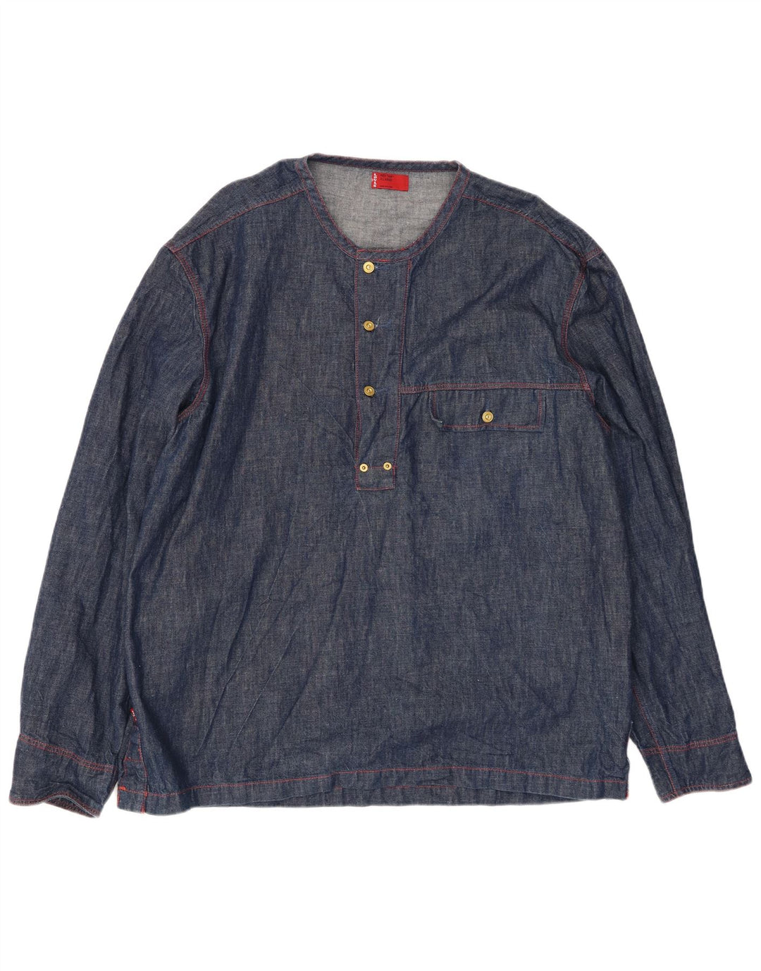 LEVI'S Camicia di jeans pullover da uomo XL in cotone blu navy