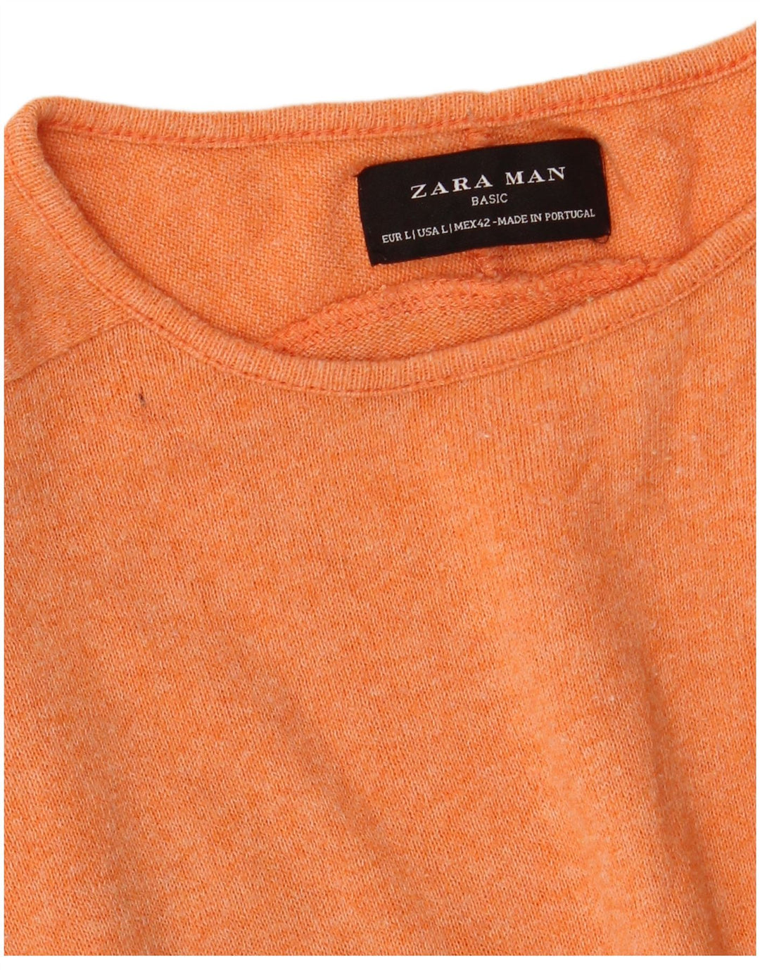 Maglione maglione girocollo da uomo Zara grande arancione