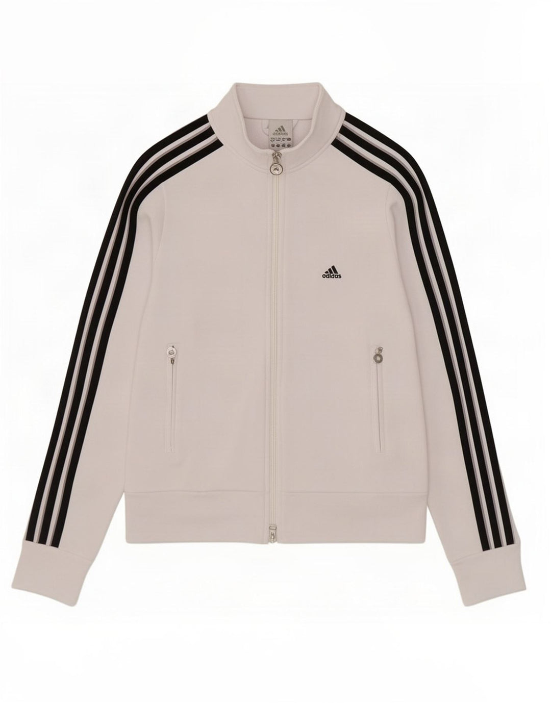 Giacca da tuta da donna Adidas UK 10 Small Poliestere bianco