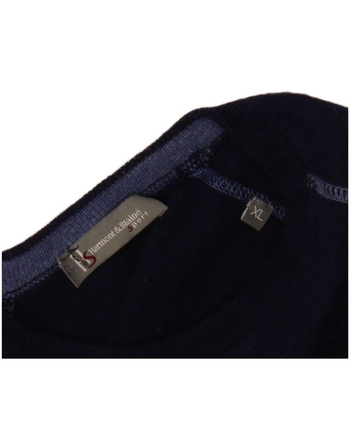 Maglione maglione girocollo da uomo HARMONT & BLAINE XL blu navy