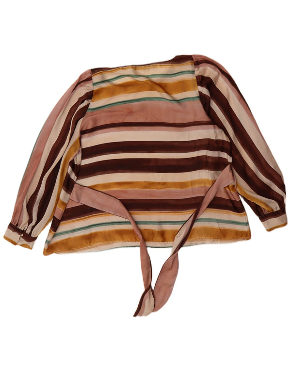 Camicetta a maniche lunghe da donna Zara UK 18 XL a righe multicolore