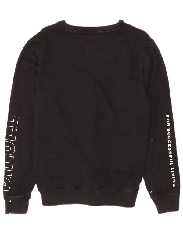 Felpa con grafica da donna Diesel UK 14 cotone nero medio