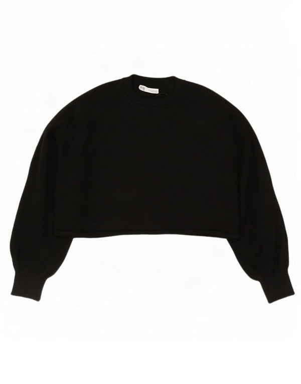 Camicetta oversize corta da donna Zara UK 14 media nera