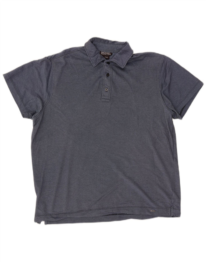 Polo da uomo MICHAEL KORS grande in cotone blu navy