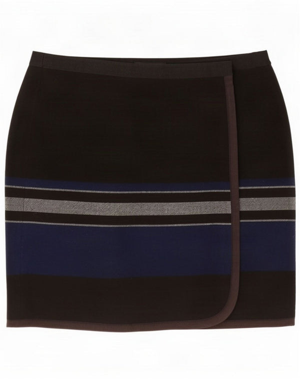 Tommy Hilfiger Donna Mini Gonna a portafoglio US 12 Large W30 Nero a strisce