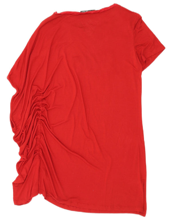 Abito t-shirt asimmetrico grafico da donna Liu Jo UK 10 piccolo rosso