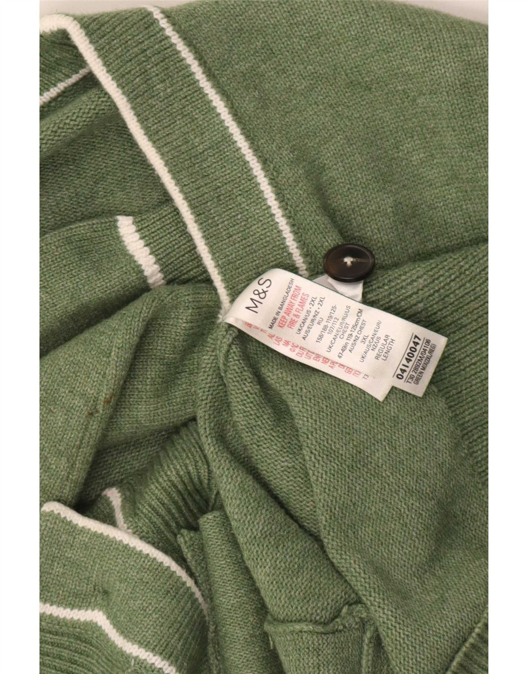 Maglione cardigan da uomo Marks & Spencer 2XL poliestere verde