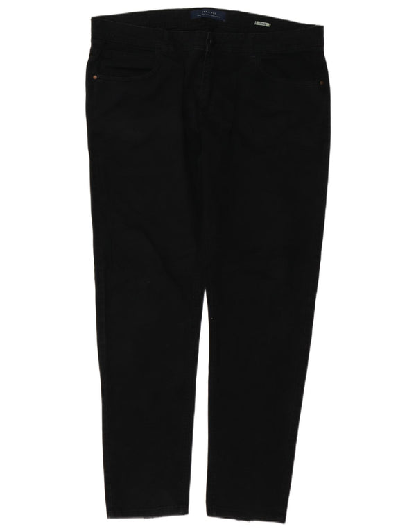 Jeans slim da uomo Zara EU 46 XL W36 L31 Nero