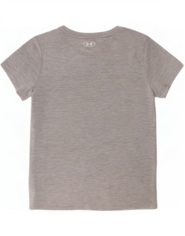 T-shirt grafica da uomo Under Armour Heat Gear Top grande grigio chiazzato