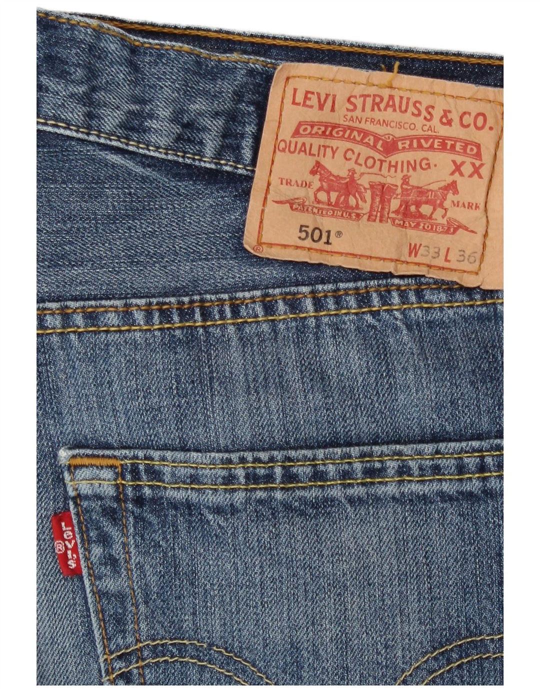 Levi's Uomo 501 Jeans dritti W33 L27 Blu