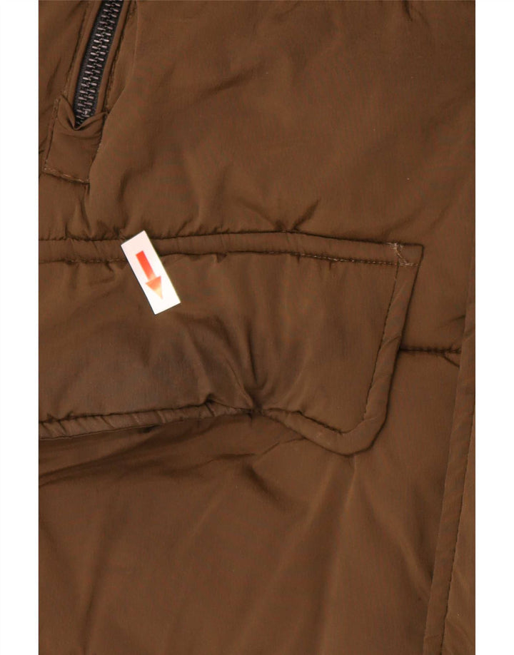 Cappotto imbottito da uomo Zara UK 38 Biker in nylon kaki medio