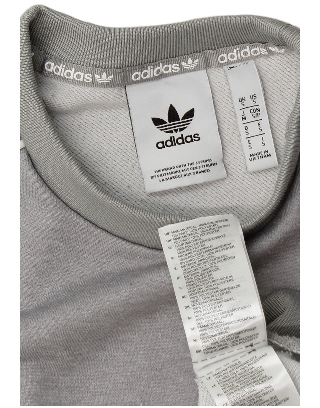 Felpa da uomo Adidas Maglione piccolo grigio poliestere