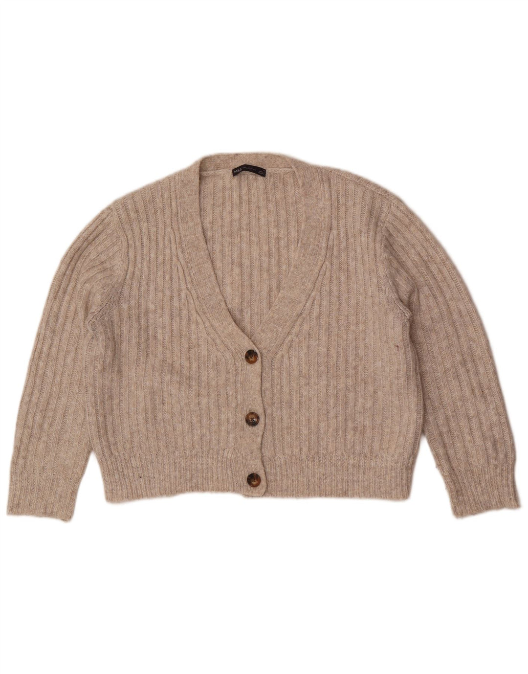 Maglione cardigan oversize corto da donna Marks & Spencer UK 14 Grigio medio