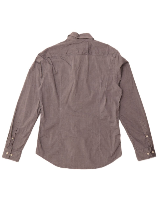 Camicia Hugo Boss da uomo vestibilità regolare piccola in cotone grigio