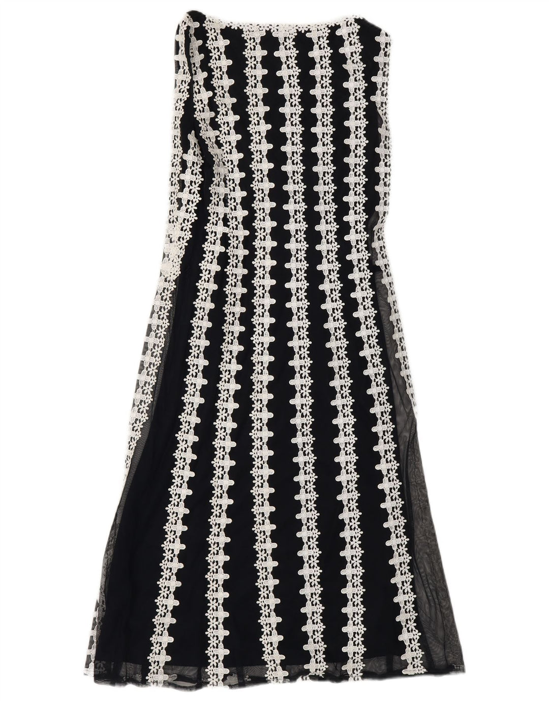 PHASE EIGHT Abito lungo senza maniche da donna UK 10 Piccolo floreale blu navy