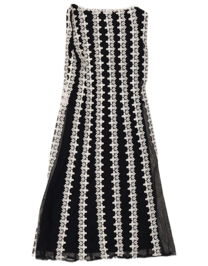 PHASE EIGHT Abito lungo senza maniche da donna UK 10 Piccolo floreale blu navy