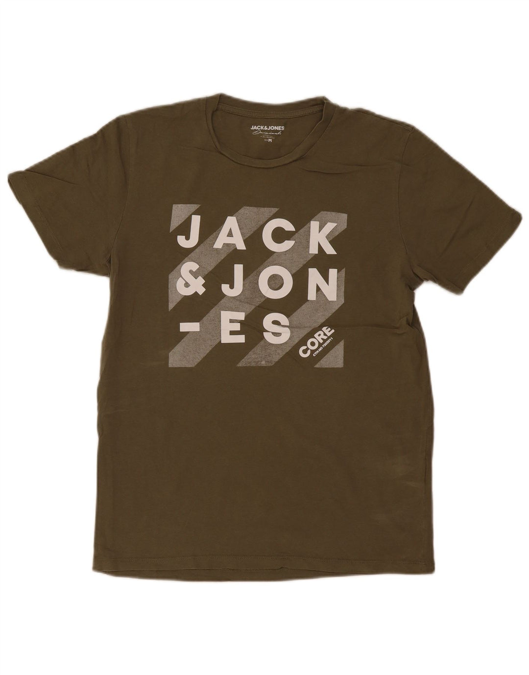 T-shirt grafica da uomo Jack & Jones Top in cotone kaki medio
