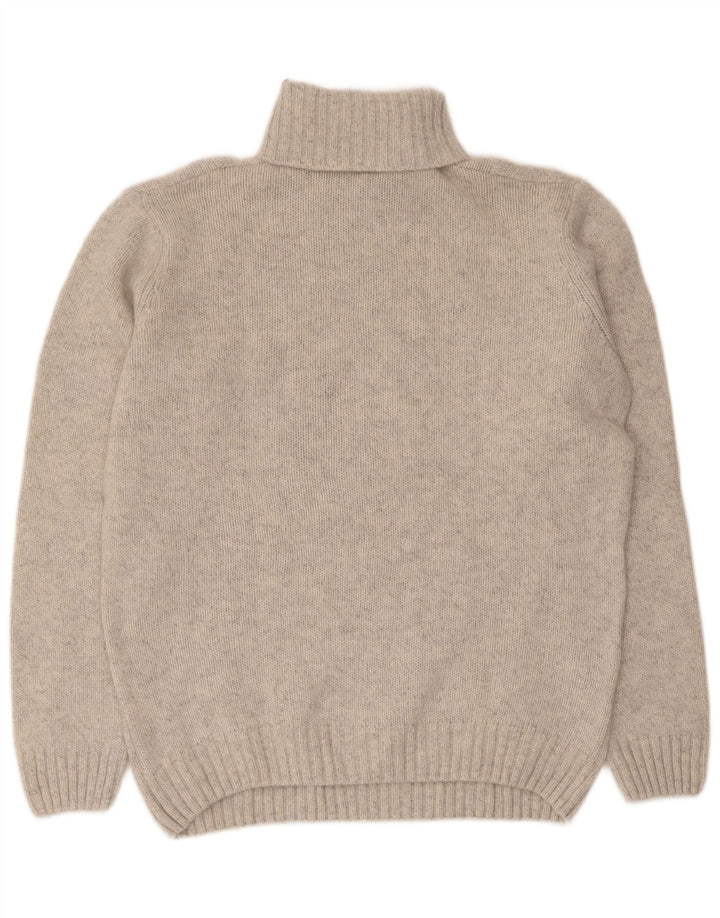 Maglione maglione collo alto da donna Marlboro Classics UK 20 2XL Lana grigia