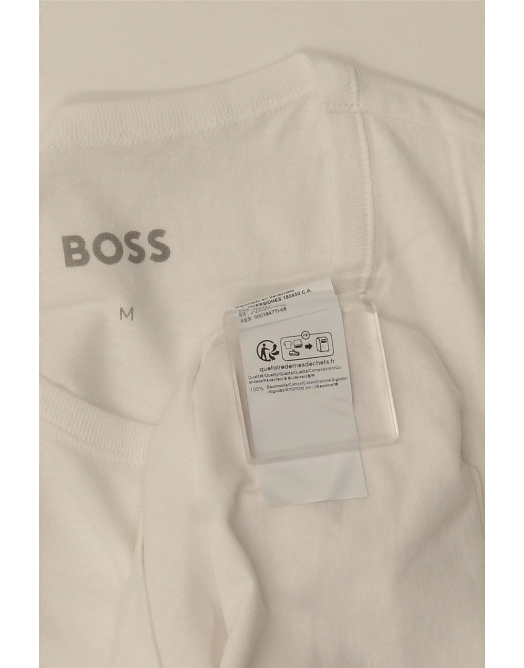 T-shirt da uomo HUGO BOSS Top in cotone bianco medio