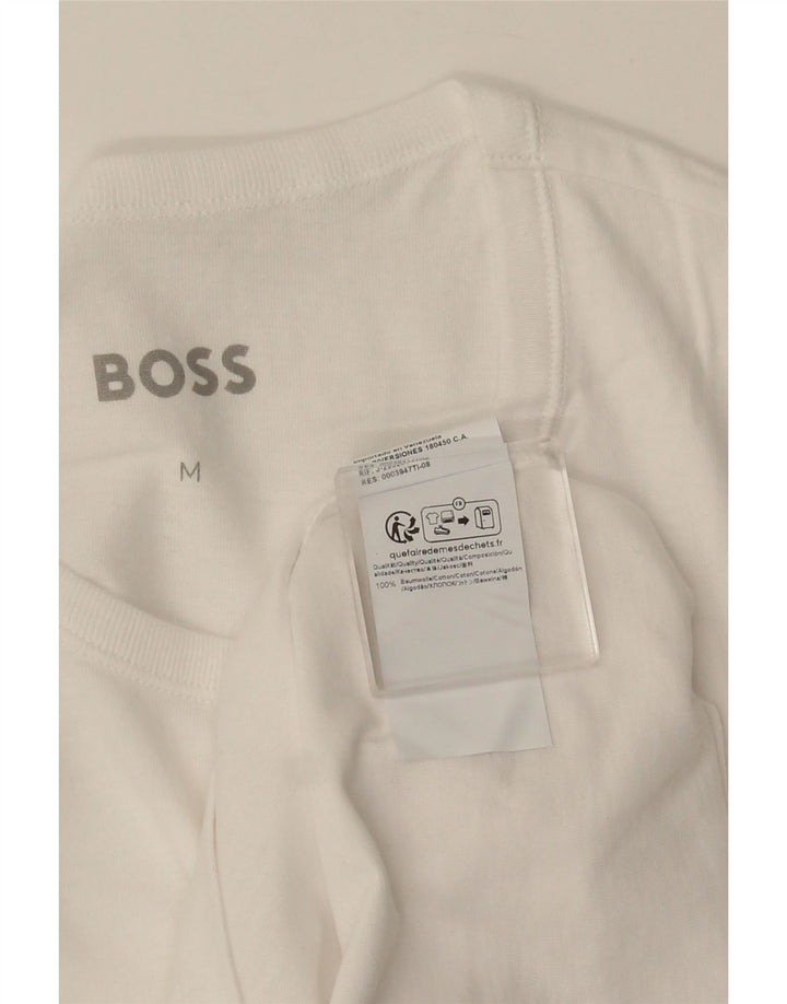 T-shirt da uomo HUGO BOSS Top in cotone bianco medio