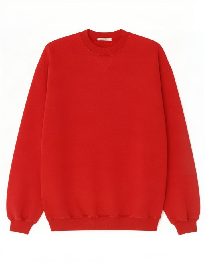 Felpa da uomo Marks & Spencer maglione rosso medio in cotone