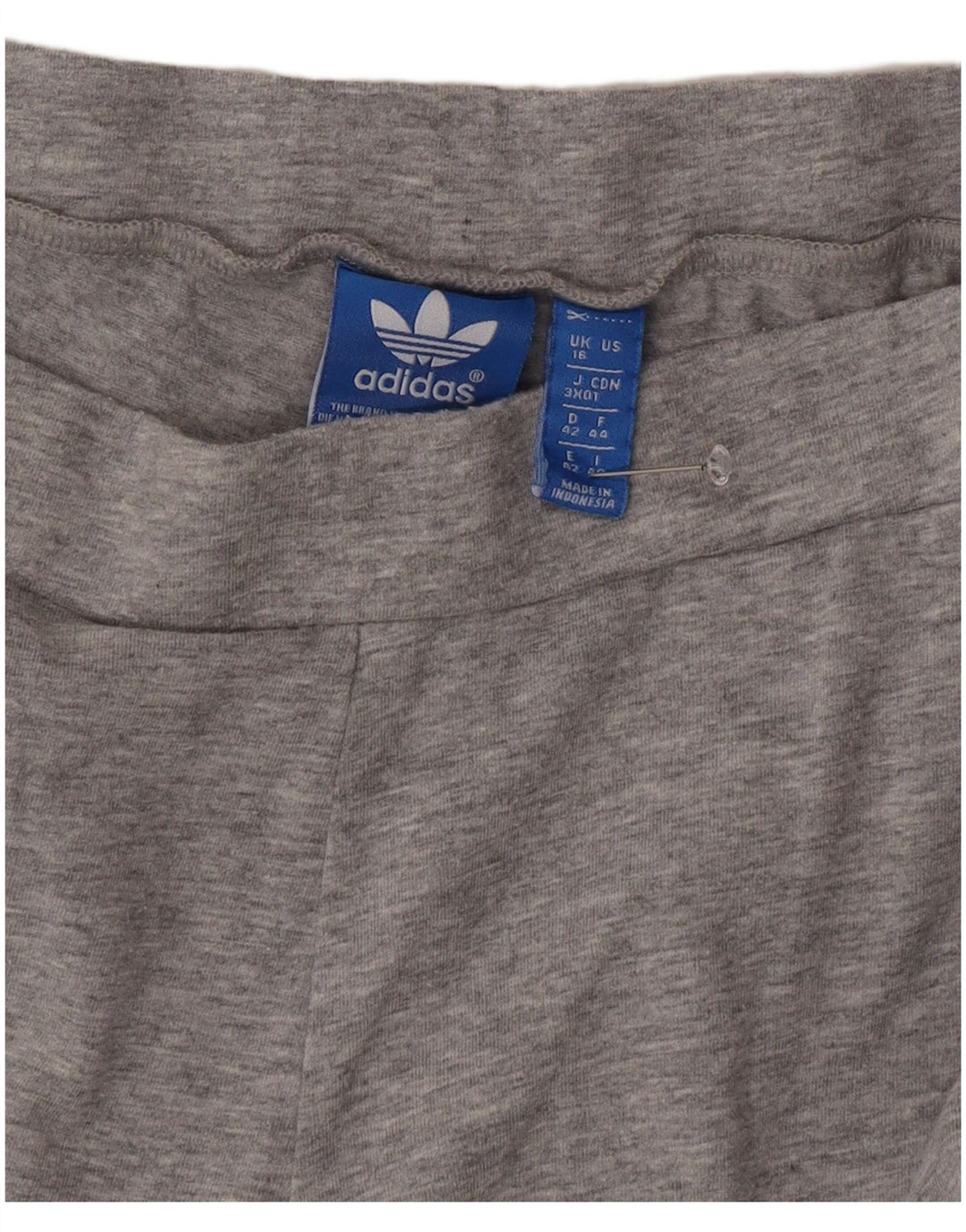 Leggings grafici da donna Adidas UK 16 grande cotone grigio