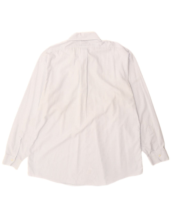 Camicia da uomo Brooks Brothers taglia 18 2XL cotone a quadri blu