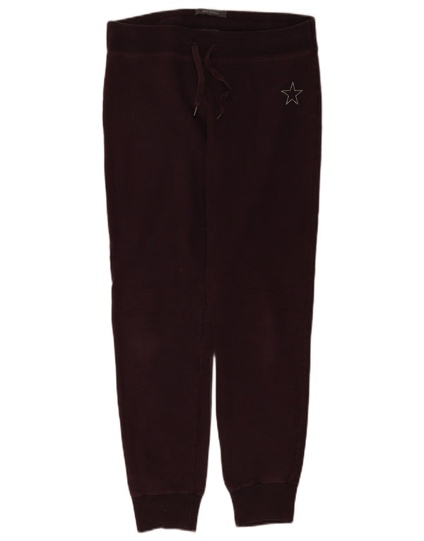 Converse Pantaloni da tuta da donna Joggers UK 12 Medio Borgogna Cotone