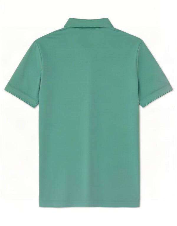 Polo Adidas da uomo grande in poliestere a righe turchesi