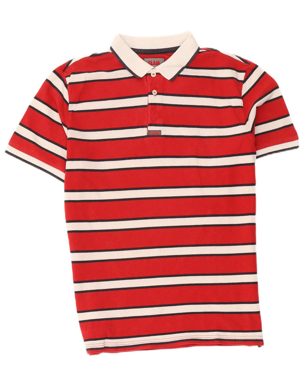 Polo da rugby da uomo Slam XL in cotone a righe rosse