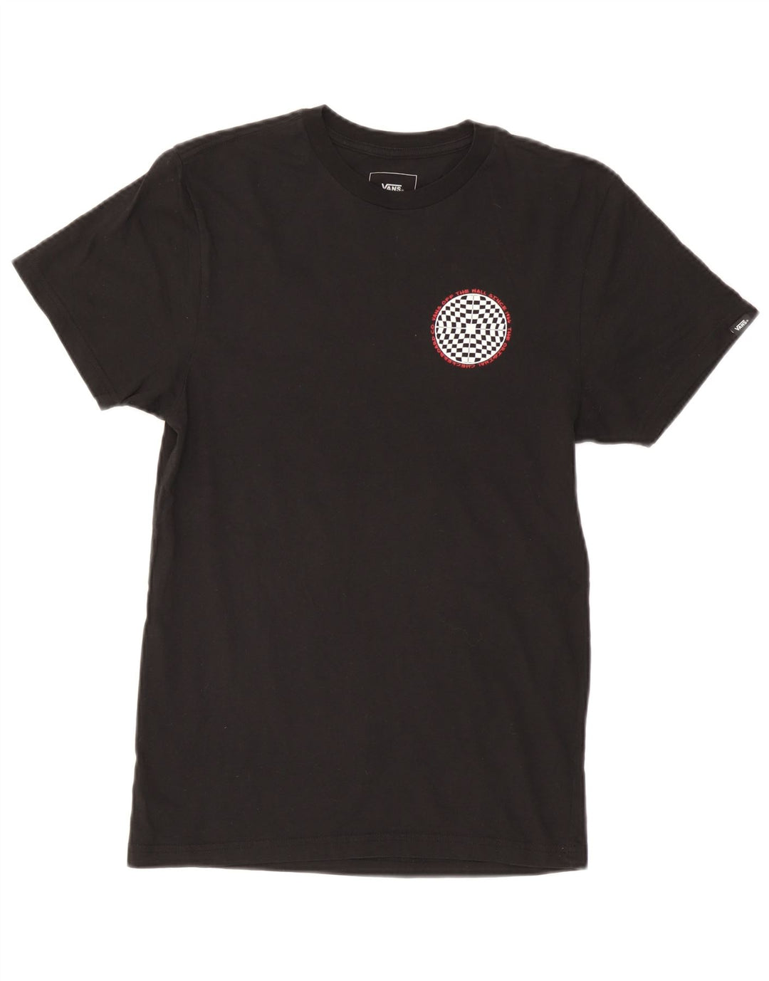 T-shirt grafica da uomo Vans Top Small in cotone nero