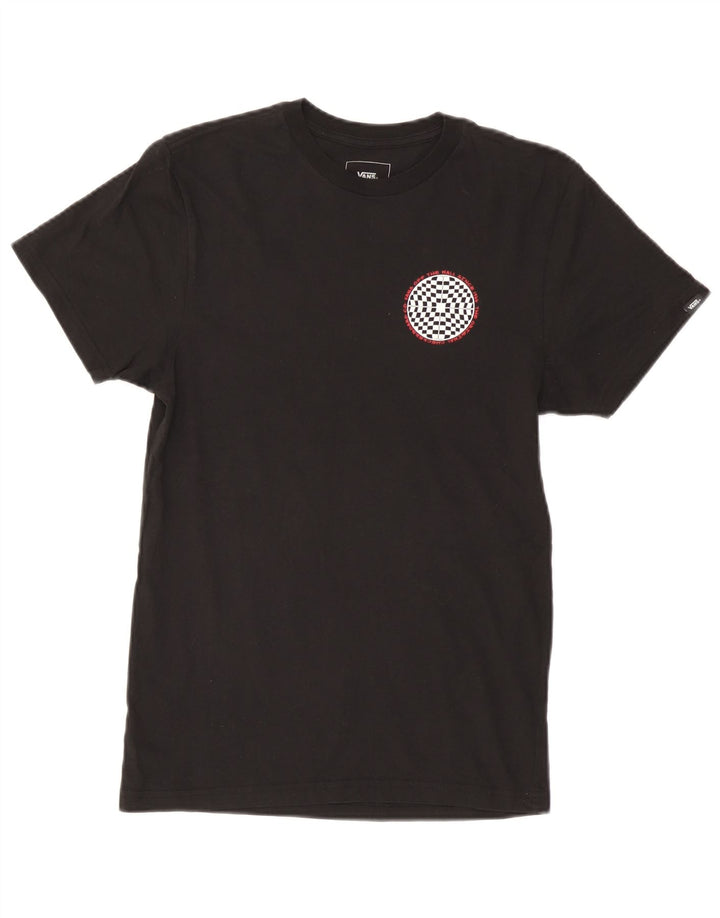 T-shirt grafica da uomo Vans Top Small in cotone nero