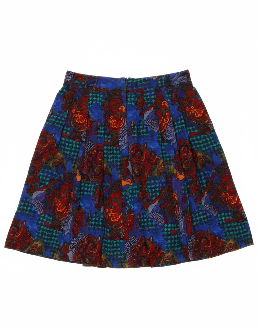 VINTAGE Womens Pleated Skirt IT 44 Medium W28 Multicoloured Paisley Vintage Vintage and Second-Hand Vintage from Messina Hembry 