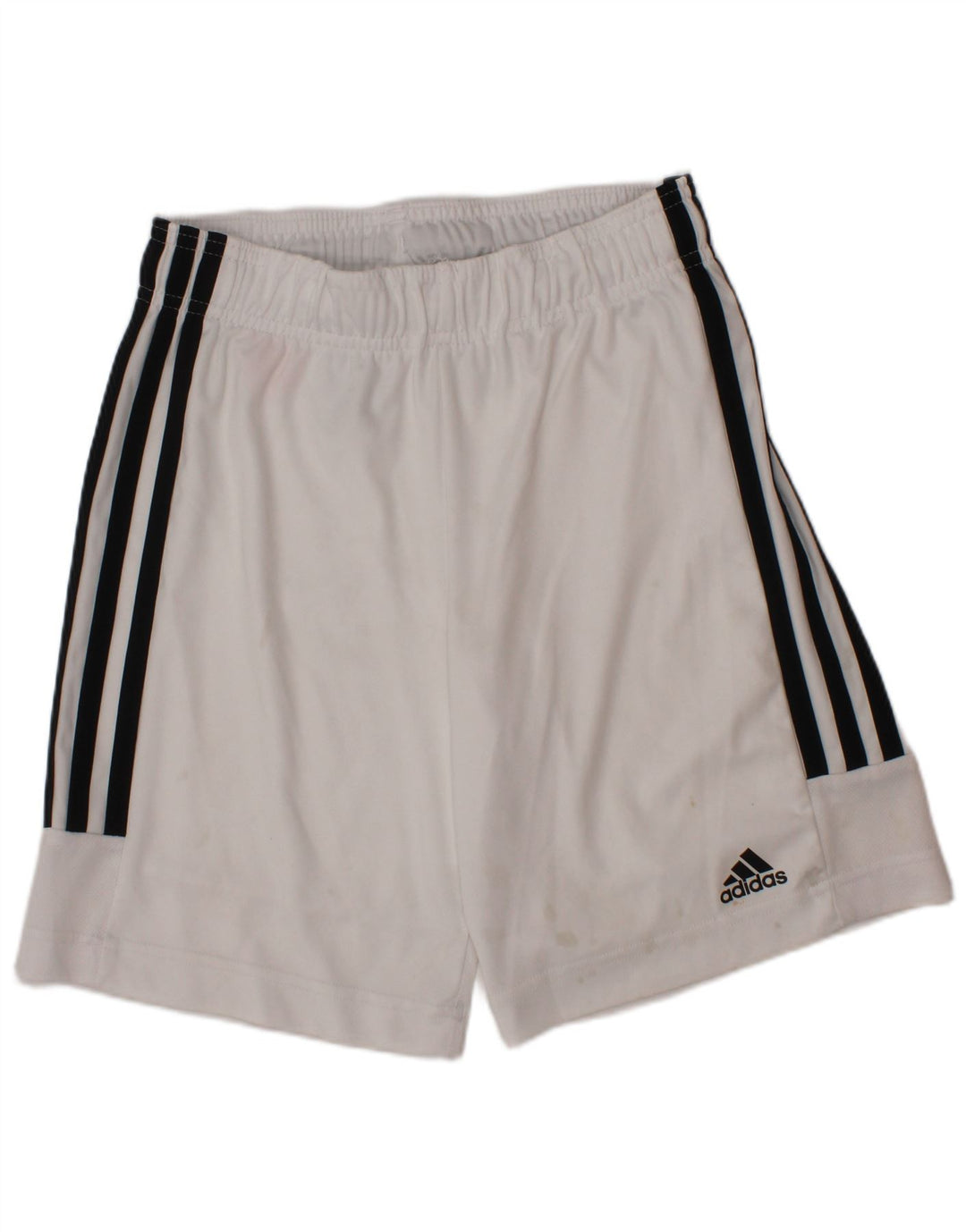 Pantaloncini sportivi Adidas Aeroready da ragazzo 9-10 anni in poliestere bianco
