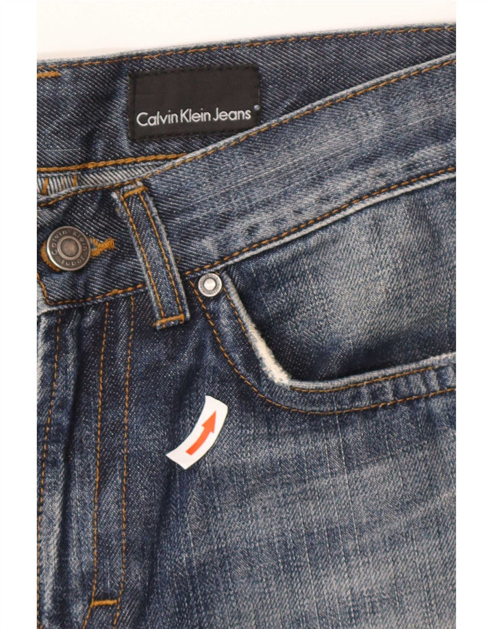 Jeans dritti da uomo Calvin Klein W28 L30 cotone blu