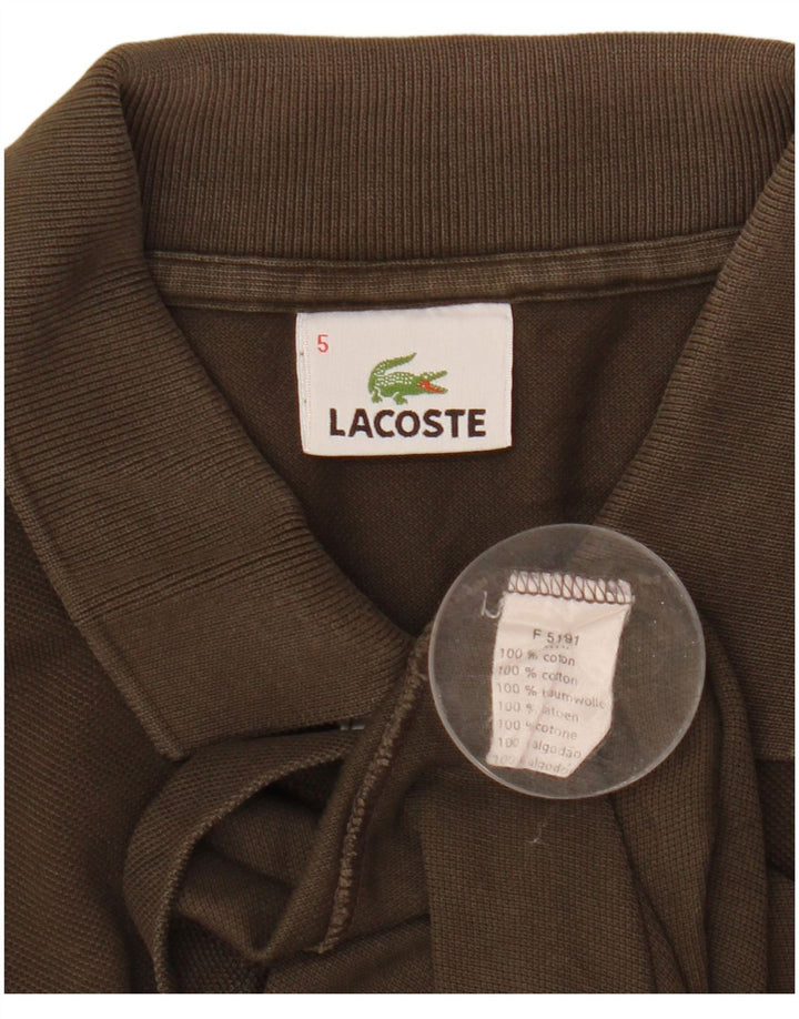 Polo da uomo Lacoste taglia 5 grande in cotone marrone