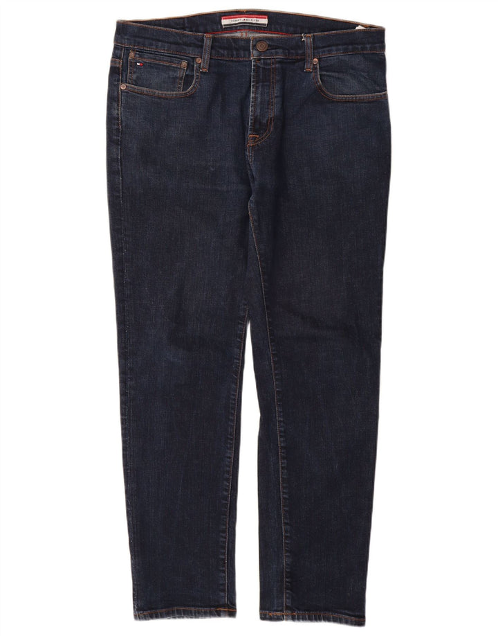 TOMMY HILFIGER Jeans slim da uomo W34 L30 cotone blu navy
